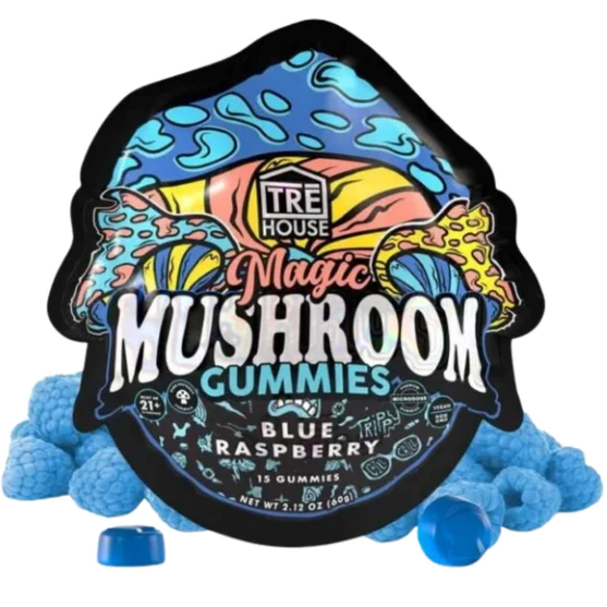 tre house magic mushroom gummies blue raspberry 575